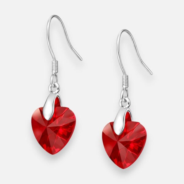 AE27581.jpg Aro Corazón Cristal Hecho con Swarovski® Rojo