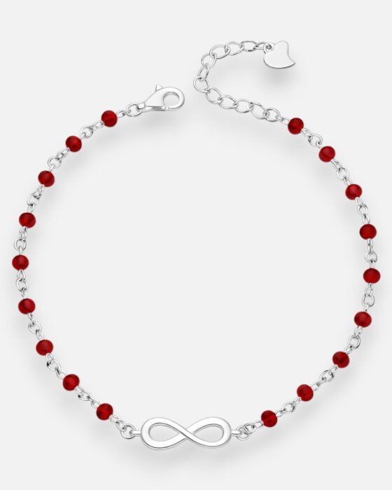 Pulsera Infinito Cristales Rojo