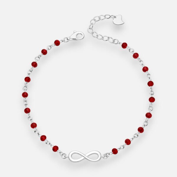Pulsera Infinito Cristales Rojo