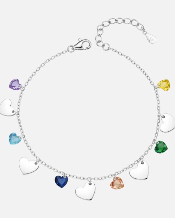 Pulsera Corazones Cristales Hecho con Swarovski® Multicolor