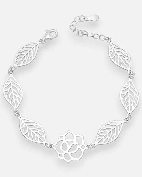 Pulsera Rosa de Abril Hojas