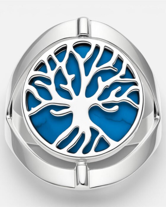 anillo reversible arbol de la vida turquesa