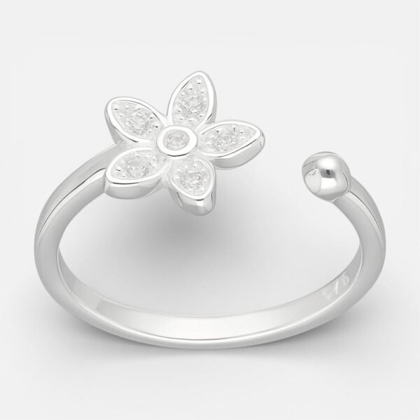 Anillo Midi Flor Circones
