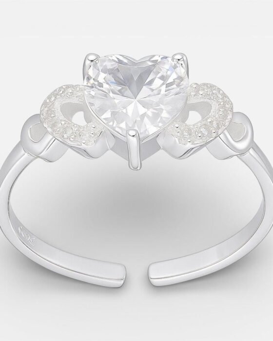 Anillo Midi Corazón Circones