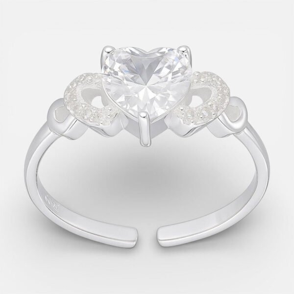 Anillo Midi Corazón Circones