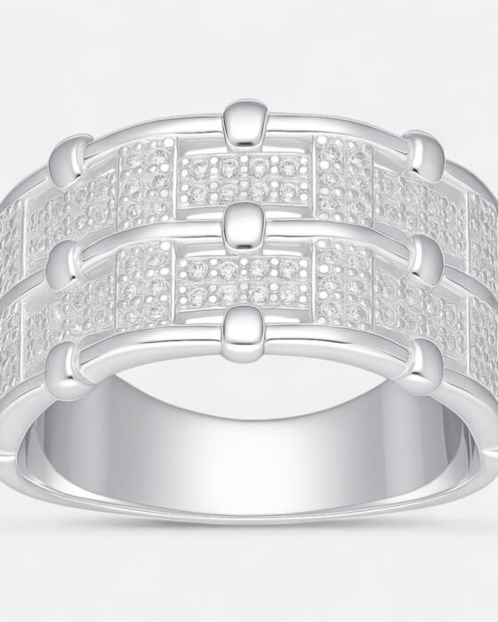 Anillo Cintillo Líneas Circones