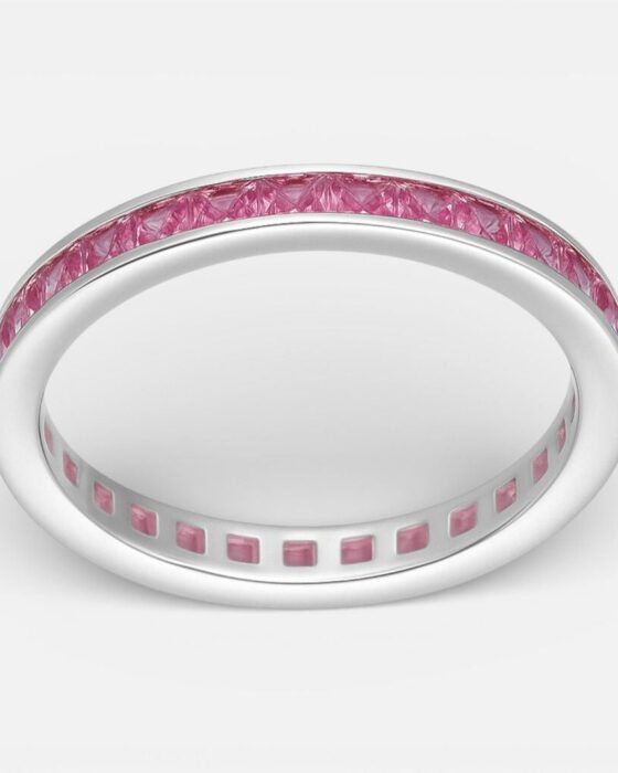 Anillo Cintillo Circones Sin Fin Rosa Francia