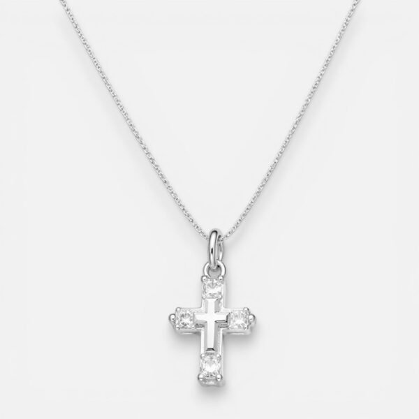 AN170.jpg Collar Cruz Circón Baguette