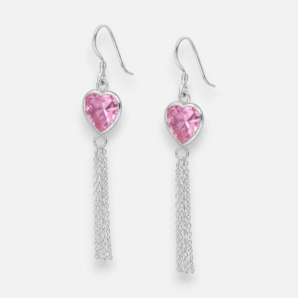 Aro Corazón Circón Rosa Francia Cadenas