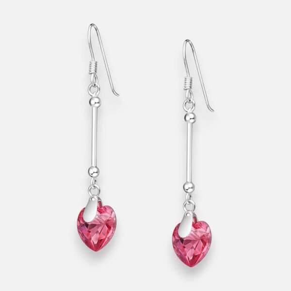 AR05069367.jpg Aro Palito Corazón Hecho con Cristal Swarovski® Rosa