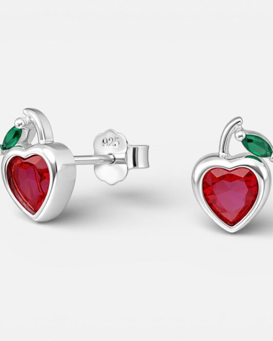 Aro Corazón Cereza Circones Rubí