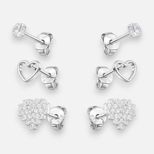 Set Aros Minimalistas Corazones Circones