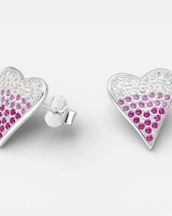 Aro Corazón Circones Rosa Francia Rubí