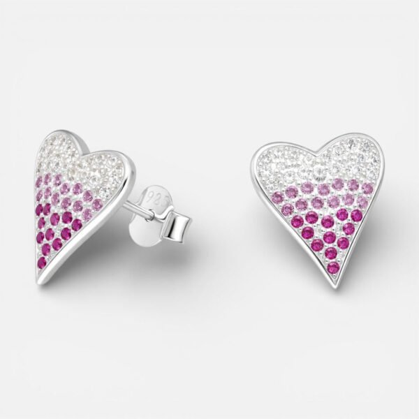 Aro Corazón Circones Rosa Francia Rubí