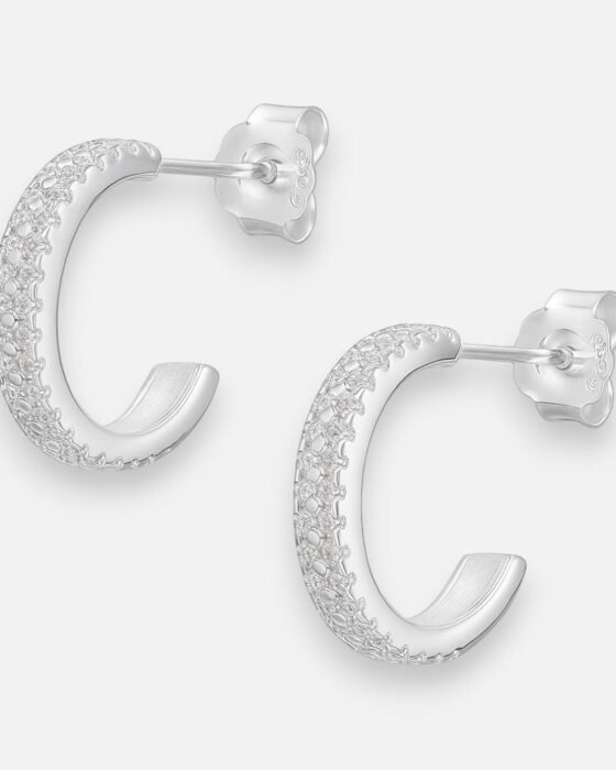 Semi Argolla Circones Pavé 14 mm
