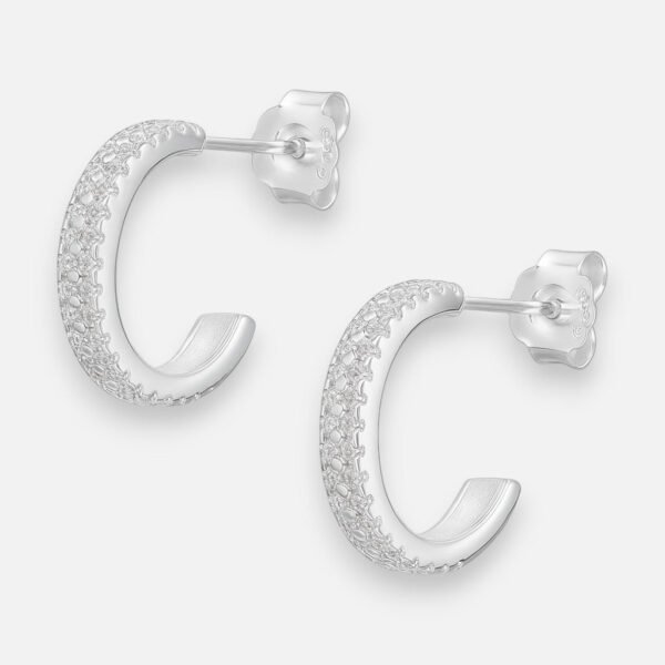 Semi Argolla Circones Pavé 14 mm