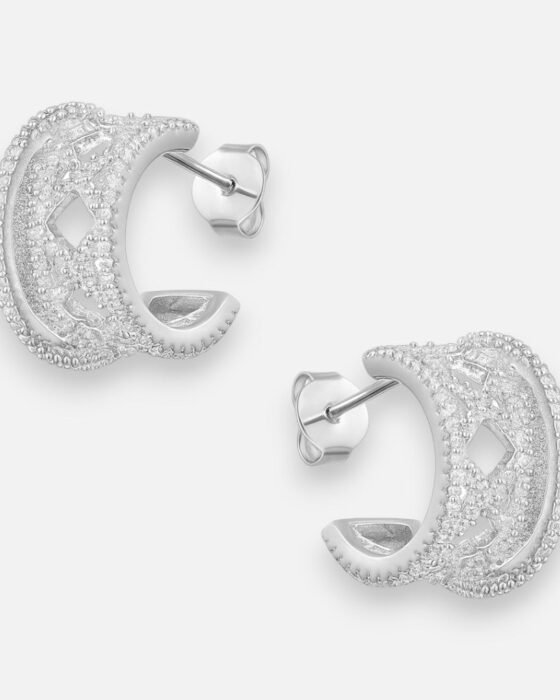 Semi Argolla Triple Rombos Circones 17 mm