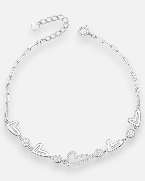 Pulsera Tradicional Corazones Circones