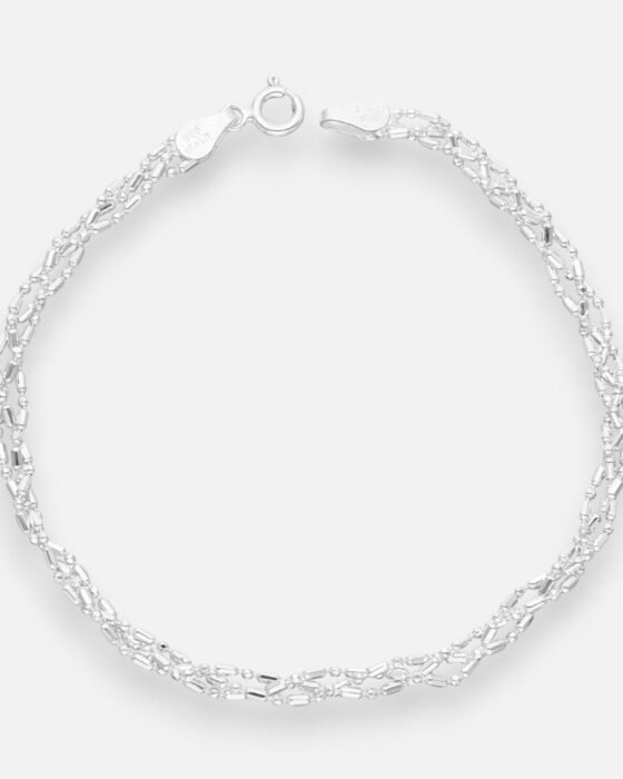 Pulsera Trenzada Hexágonos Puntos