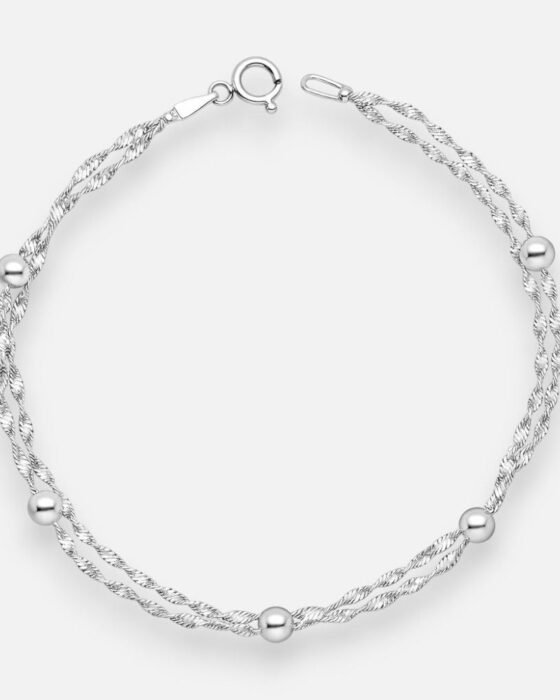 Pulsera Espiral Doble Esferas