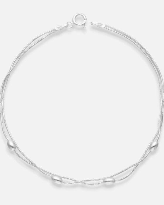 Pulsera Doble Cola de Topo con Óvalos