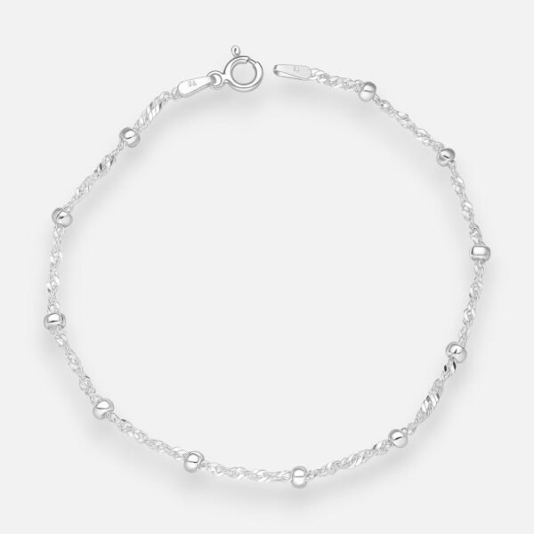 Pulsera Singapur con Esferas