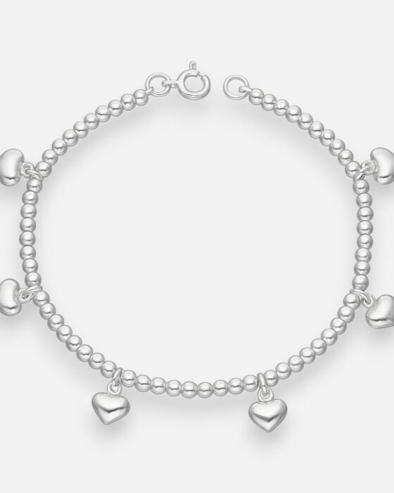 Pulsera Esferas y Corazones