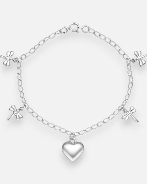 Pulsera Libélulas y Corazón