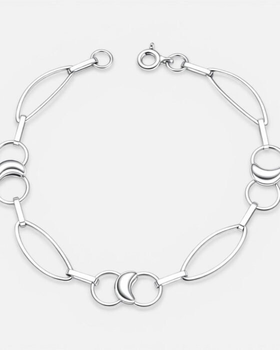 Pulsera Media Luna Óvalos