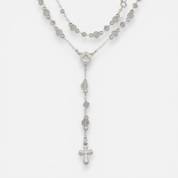 Rosario Virgen de los Rayos Milagrosa Cristales Hecho con Swarovski® Tornasol