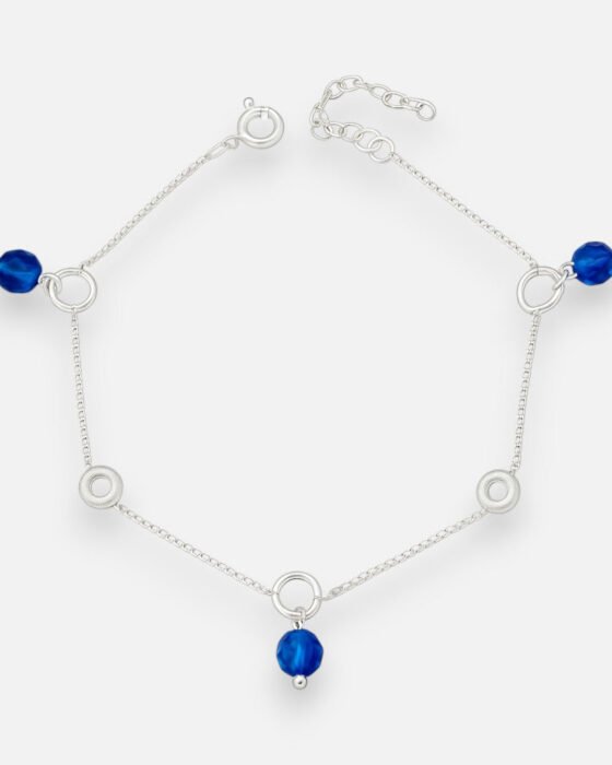 Pulsera Circulos Satinados Cristales Hecho con Swarovski® Azul