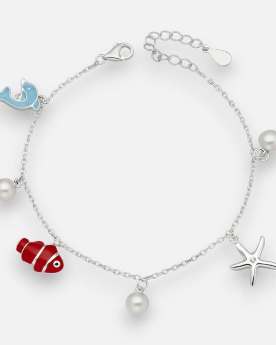 Pulsera Perlas Delfín Pez Estrella de Mar Circón