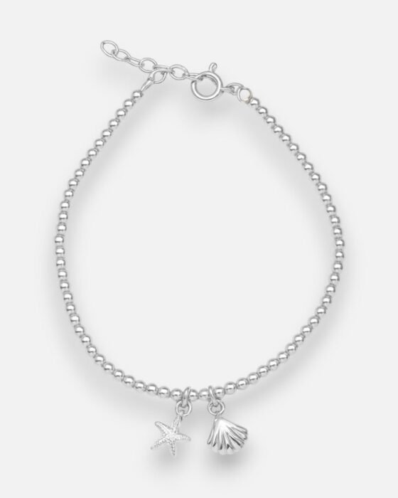 Pulsera Concha Estrella de Mar Esferas