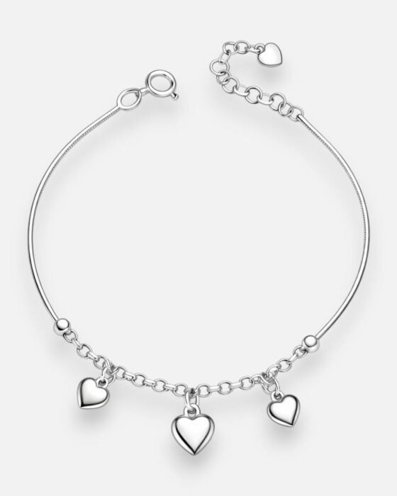 Pulsera Cola de Topo Corazones