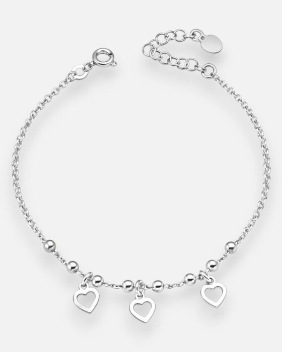 Pulsera Esferas Corazones