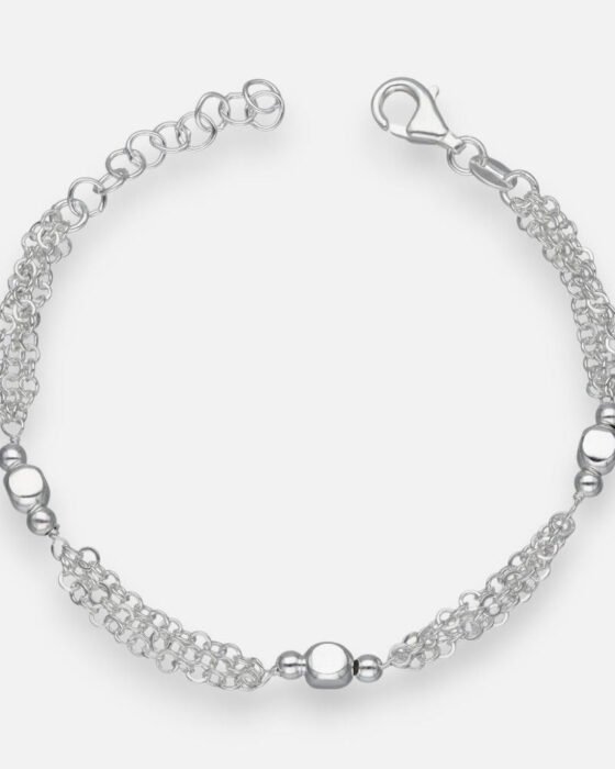 Pulsera Triple Esferas Cubos