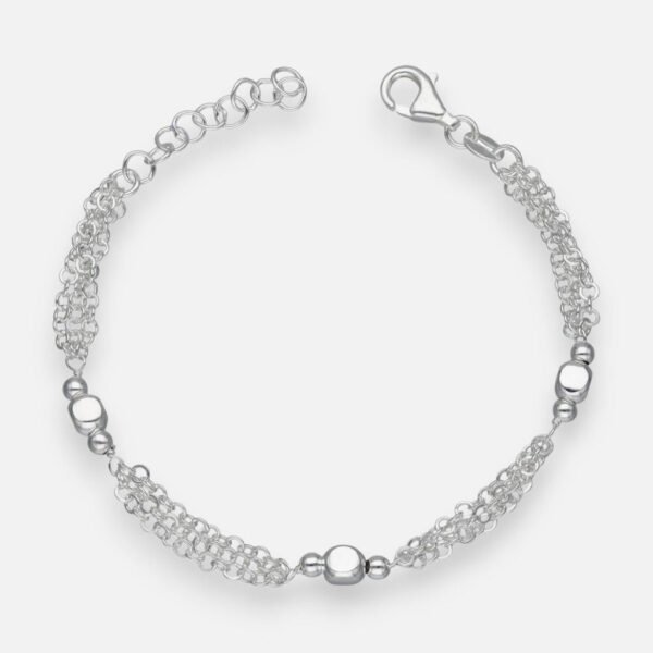 Pulsera Triple Esferas Cubos