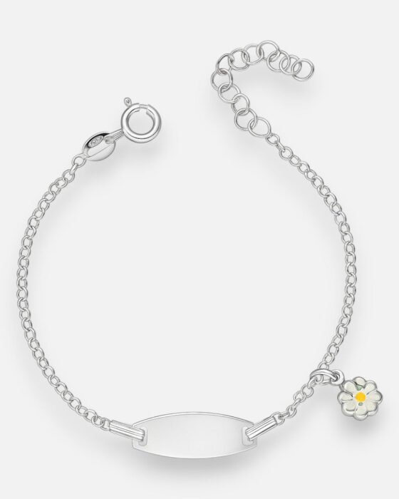 Pulsera Piocha Flor Esmaltada 17 cm