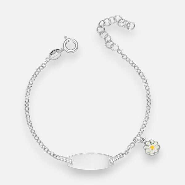 Pulsera Piocha Flor Esmaltada 17 cm
