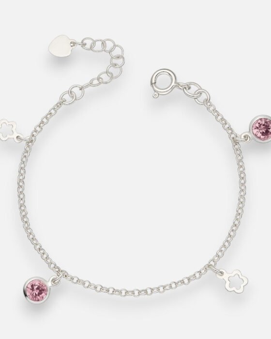 Pulsera Flores Circones Rosa Francia 17 cm
