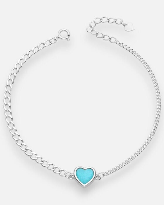 Pulsera Desigual Grumet Corazón Ópalo Azul