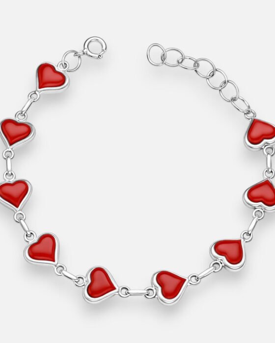 Pulsera Reversible Corazones Nácar Jaspe