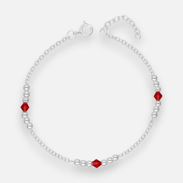 Pulsera Esferas Cristal Hecho con Swarovski® Rojo