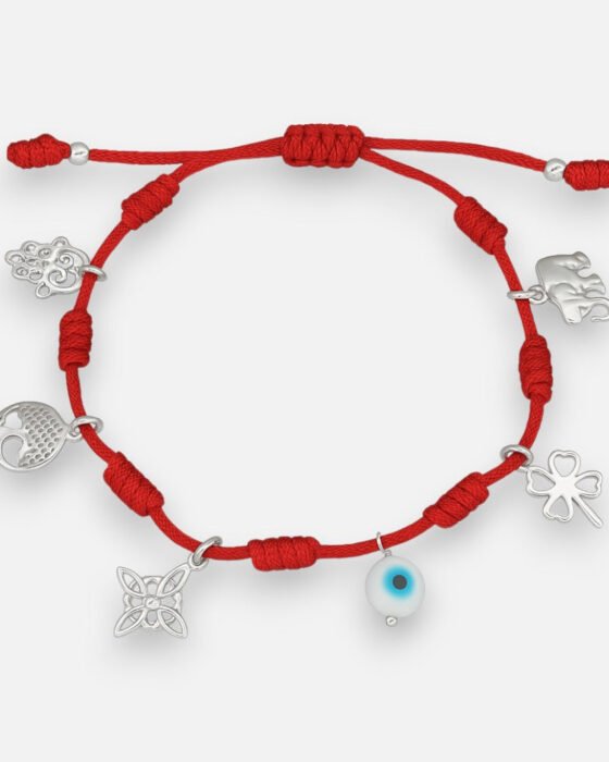 Pulsera Hilo Rojo Ajustable Amuletos de la Suerte