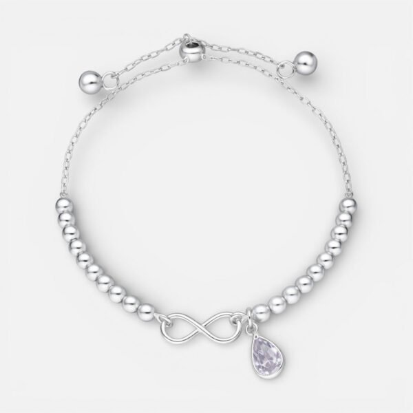 PU14070261.jpg Pulsera Ajustable Esferas Infinito Gota Circón