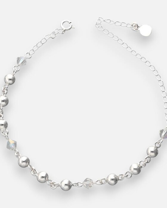 Tobillera Esferas Cristales Hecho con Swarovski® Tornasol