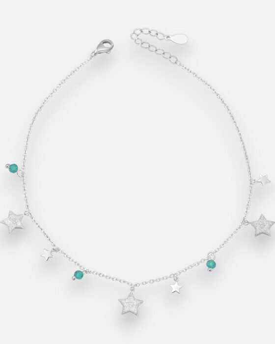 Tobillera Estrella Circones Cristales Celestes