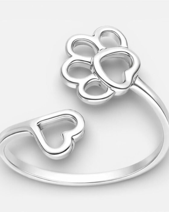 Anillo Ajustable Corazón Patita