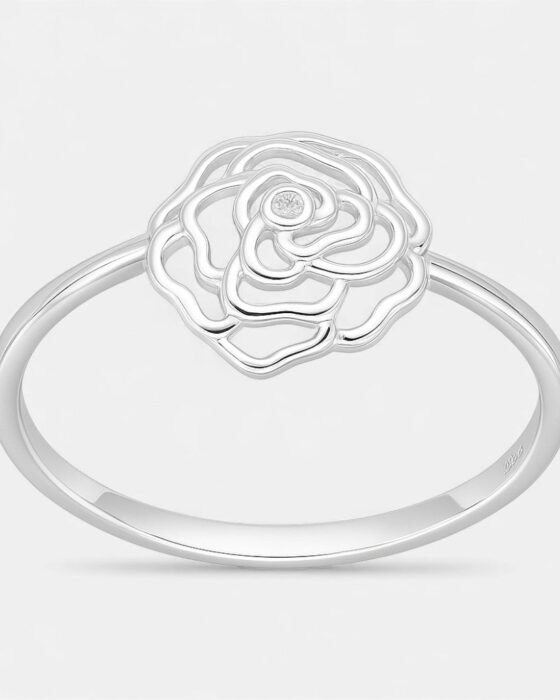 Anillo Rosa de Abril Circón