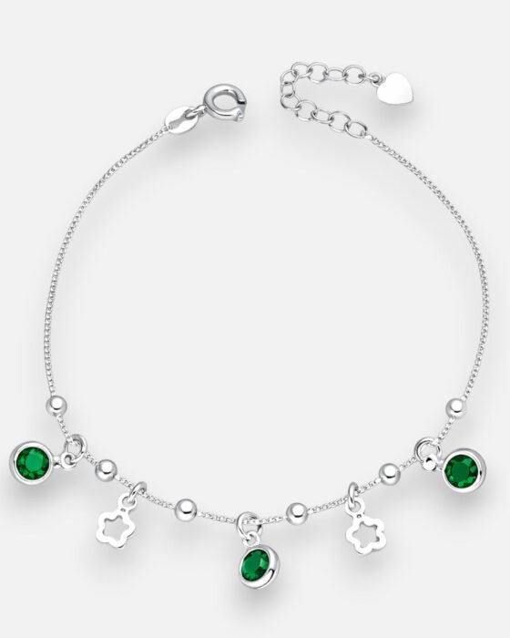 Pulsera Flores Circones Esmeralda